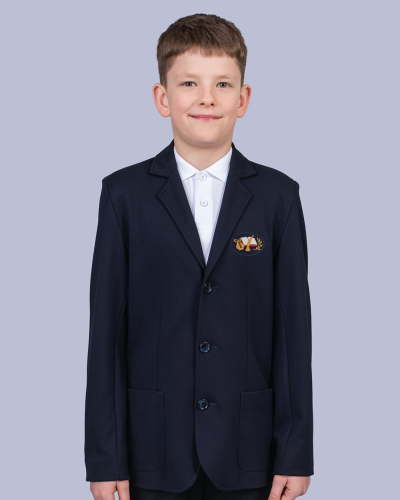 Trikotažinis švarkas berniukui su emblema