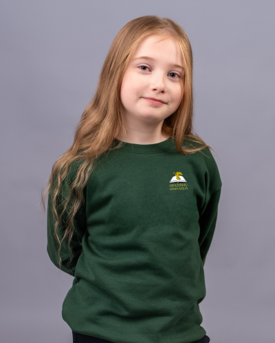 Džemperis be gobtuvo su užrašu