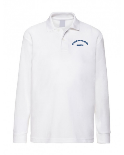 Polo marškinėliai ilgomis rankovėmis su užrašu