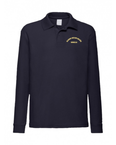 Polo marškinėliai ilgomis rankovėmis su užrašu