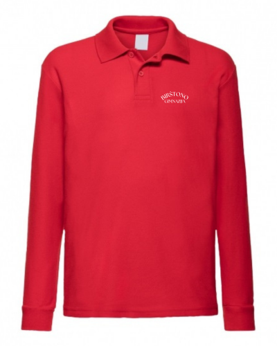 Polo marškinėliai ilgomis rankovėmis su užrašu