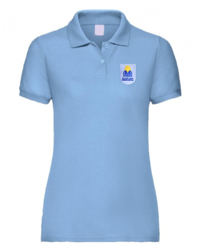 Polo marškinėliai merginoms su emblema