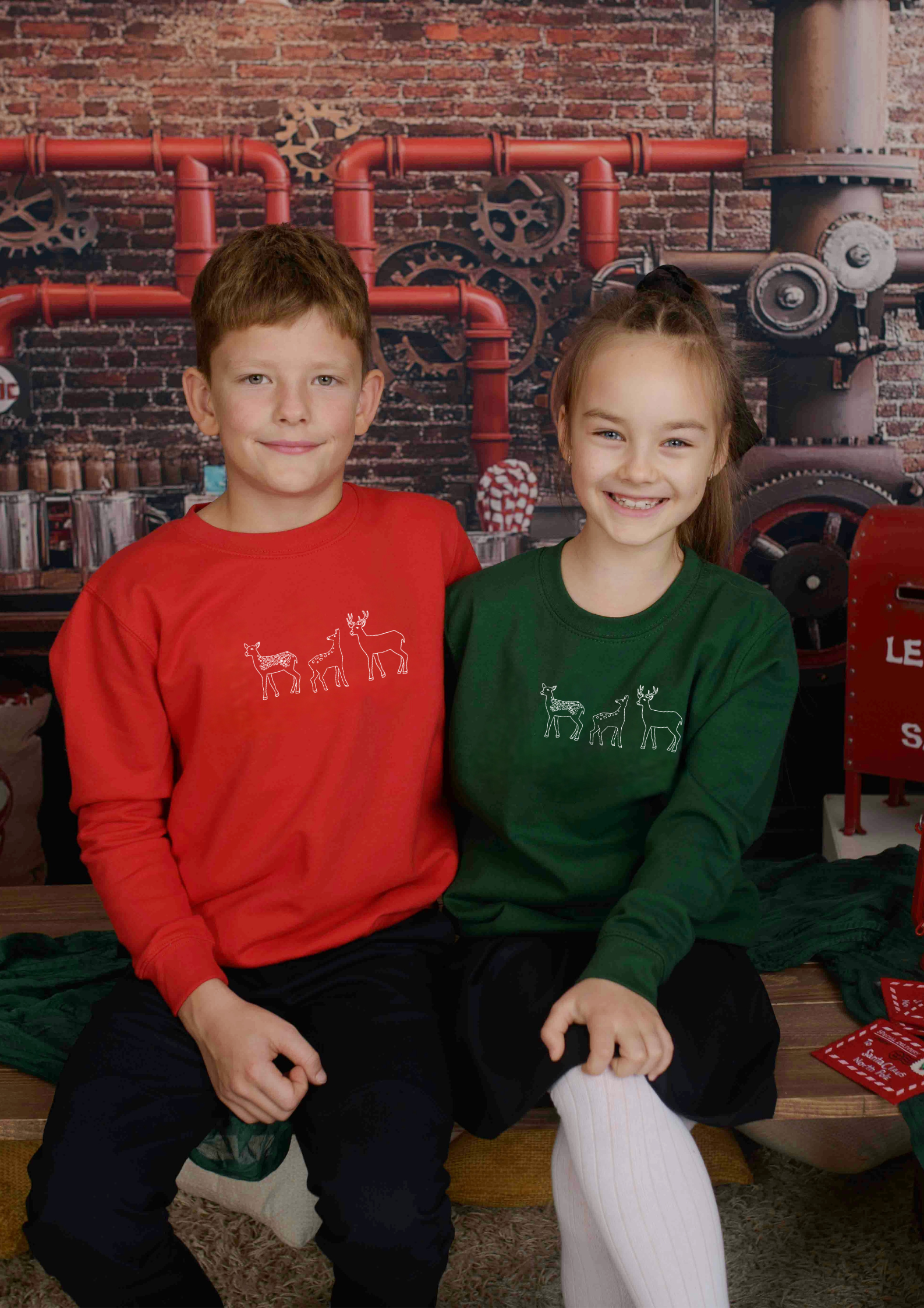 Kalėdinis džemperis be gobtuvo vaikiškas