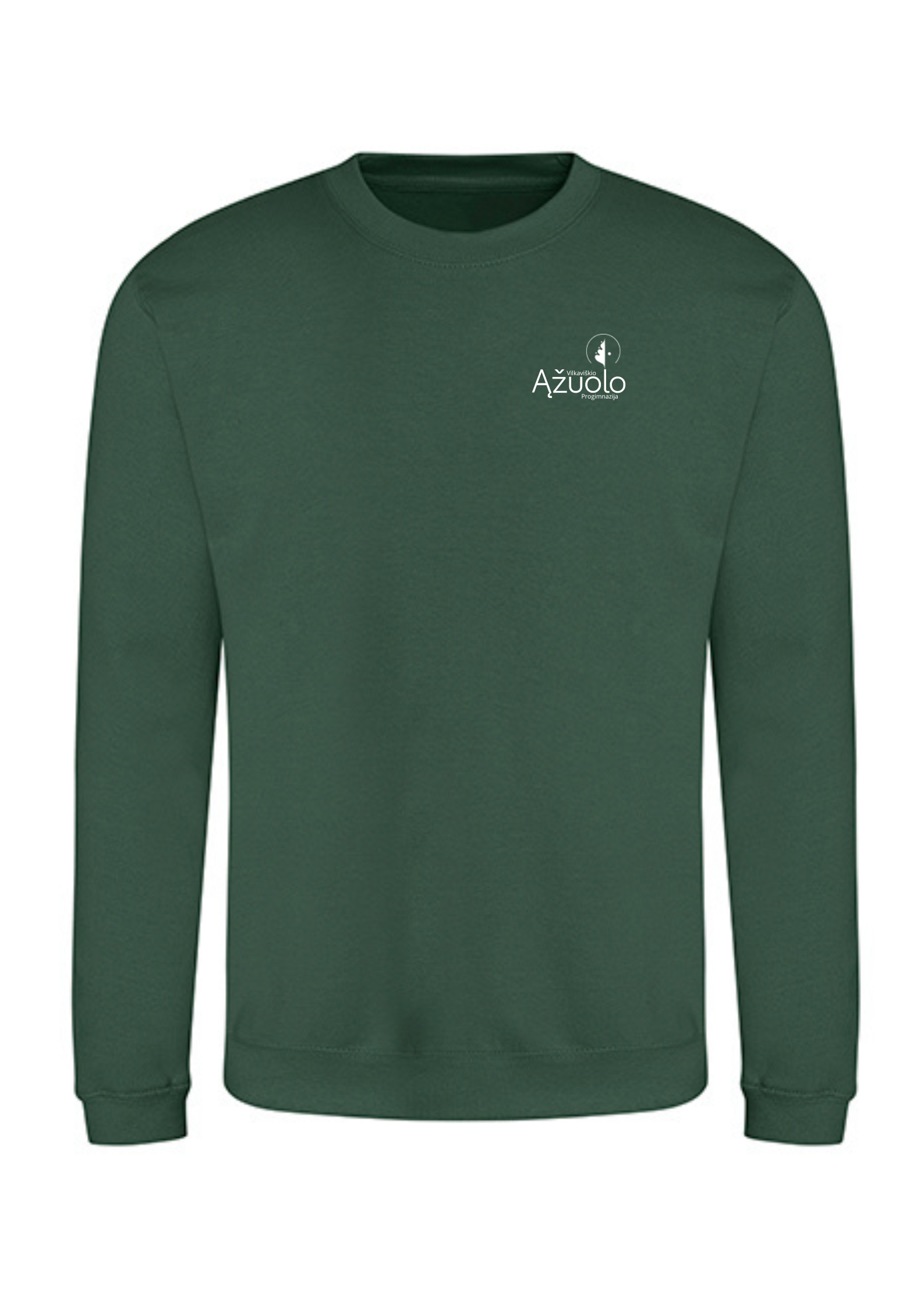 Džemperis be gobtuvo su užrašu