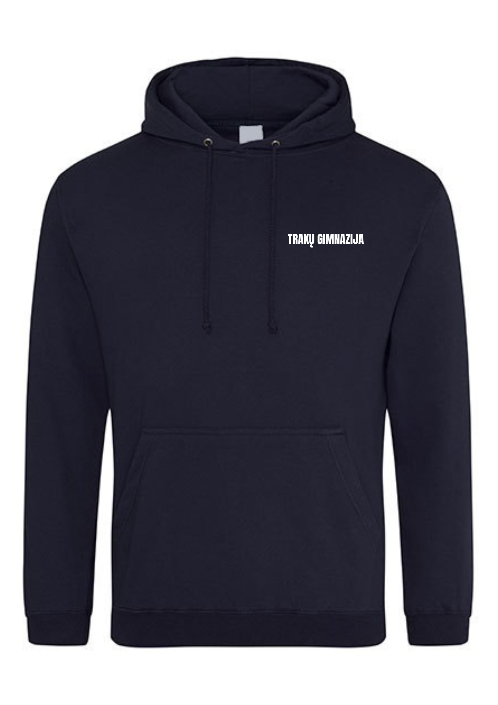 Džemperis su gobtuvu su užrašu