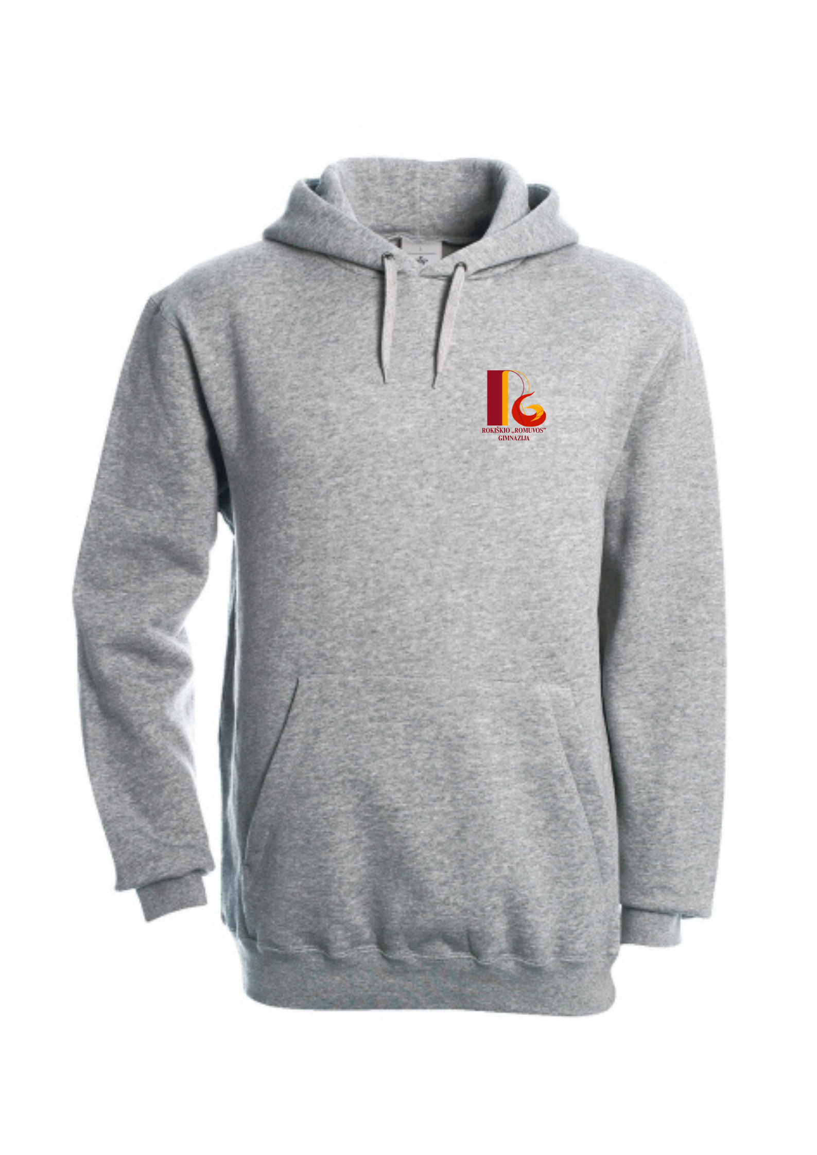 Džemperis su gobtuvu su užrašu