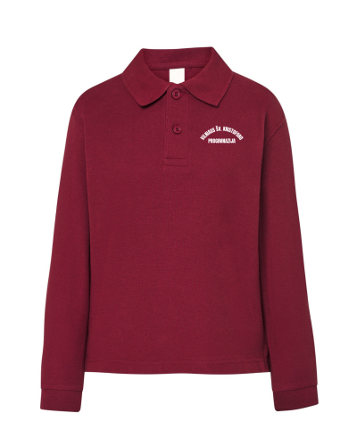 Polo marškinėliai ilgomis rankovėmis su užrašu