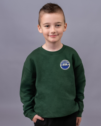 Džemperis be gobtuvo su emblema