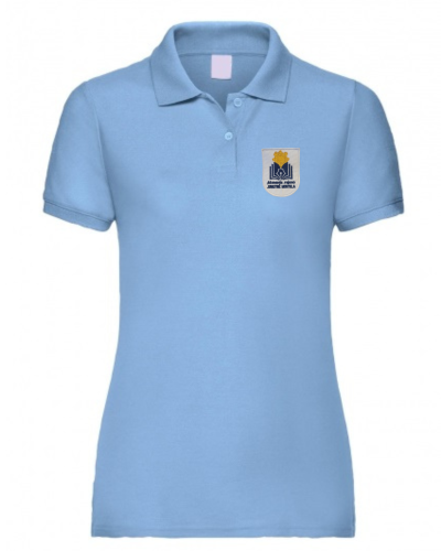 Polo marškinėliai merginoms su emblema